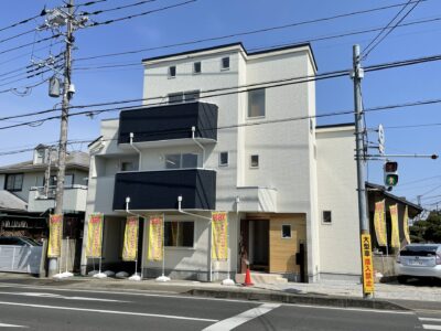 3階建てモデルハウスの外観